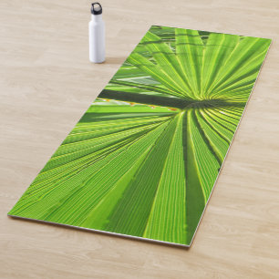 Yoga Mat - Green Palm Leaf