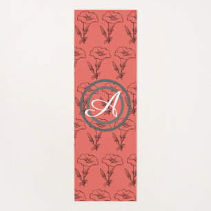 YOGA MAT HAPPY SEED FLOWER WITH CUSTOM INITIAL
