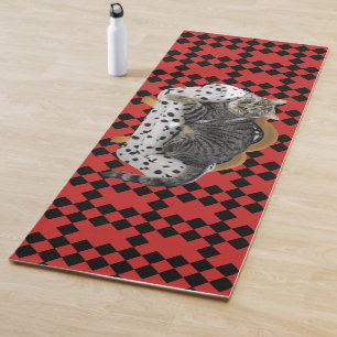 Yoga Mat Lazy Cat Geometric Shapes