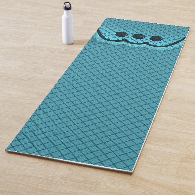 Yoga Mat Pillow Top Design Cyan (In Situ)