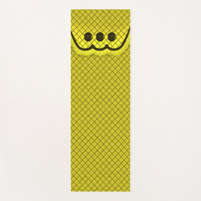 Yoga Mat Pillow Top Design Yellow (Front)