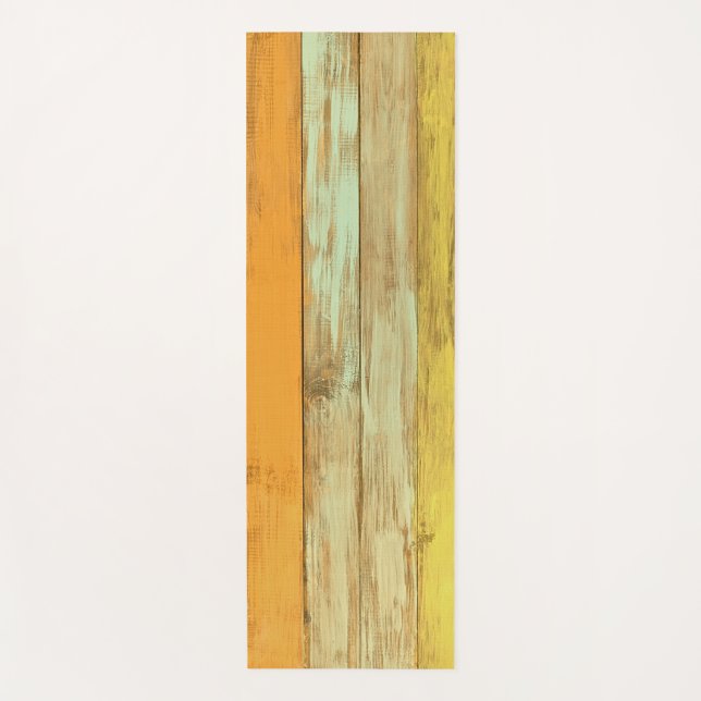 Yoga Mat Vintage Wood Floor (Front)