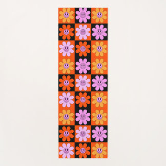 Yoga mat with coffee flowers.