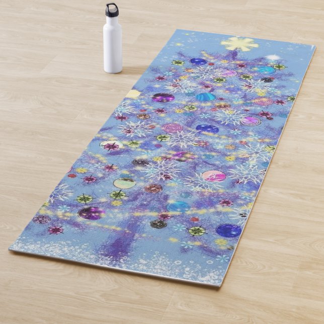 Yoga Mat with Decorated Christmas Tree (In Situ)