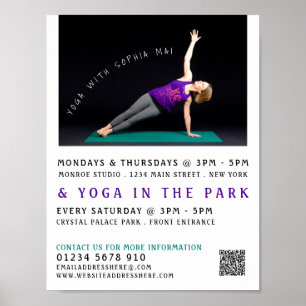 Yoga Mat, Yoga Class Advertising Poster