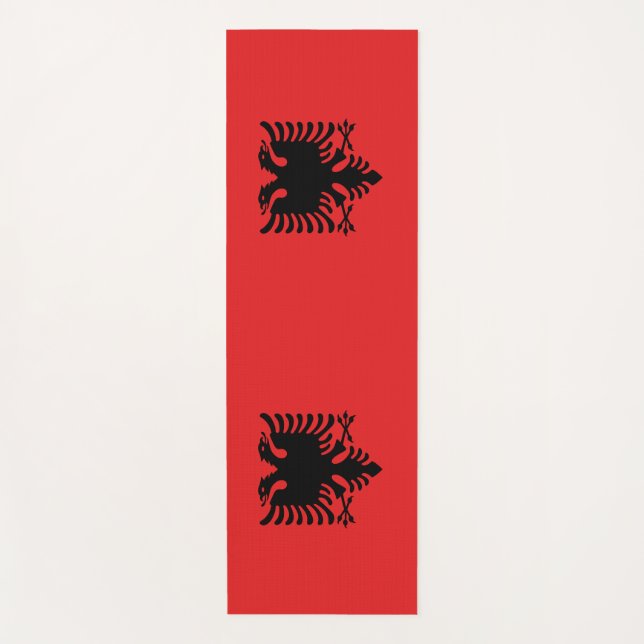 Yoga Mats with flag of Albania (Front)