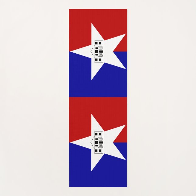 Yoga Mats with flag of San Antonio, USA (Front)