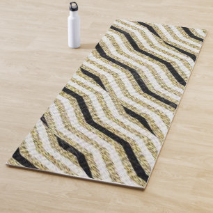 Yoga Mats Yoga Black White and Gold