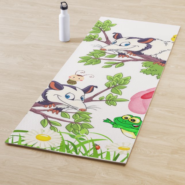 Yoga Mats Yoga Possum Frog Floral (In Situ)