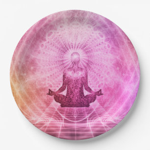 Yoga Mediation Paper Plate