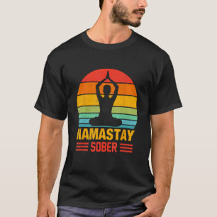 Yoga Meditate Exhale Inhale Tipsy Drinking Namasta T-Shirt