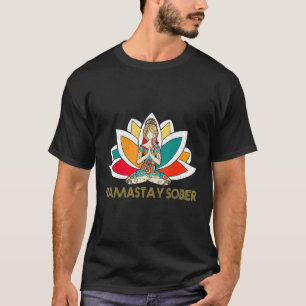 Yoga Meditate Exhale Inhale Tipsy Drinking Namasta T-Shirt