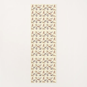 Yoga Meditating Cats Pattern Mat