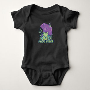 Yoga Meditating Frog Design Baby Bodysuit