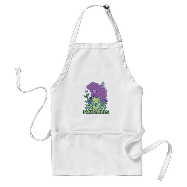 Yoga Meditating Frog  Standard Apron (Front)