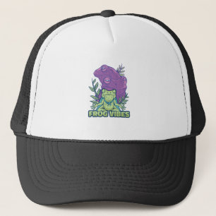 Yoga Meditating Frog Trucker Hat