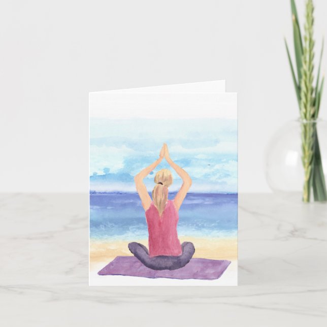 Yoga Meditation All Occasion Note Card (Front)