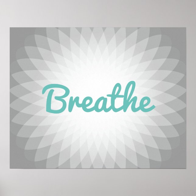 Yoga & Meditation "Breathe" Spirit Poster (Front)