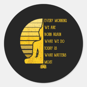 Yoga Meditation Buddha Gift Yoga Teacher Classic Round Sticker
