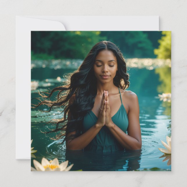 YOGA - MEDITATION - CARPE DIEM - WELLNESS CARD (Front)