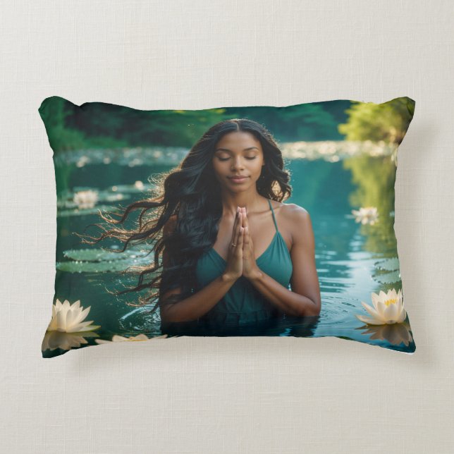 YOGA - MEDITATION - CARPE DIEM - WELLNESS DECORATIVE CUSHION (Front)