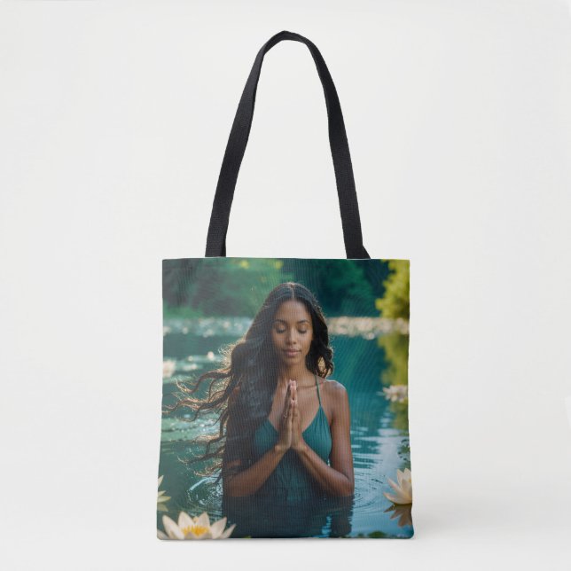 YOGA - MEDITATION - CARPE DIEM - WELLNESS TOTE BAG (Front)