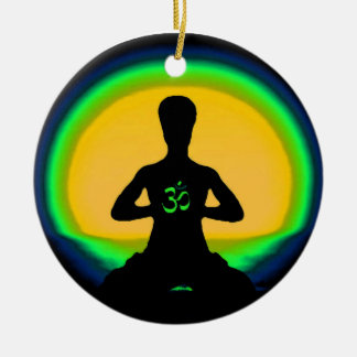 Yoga Meditation Ceramic Tree Decoration