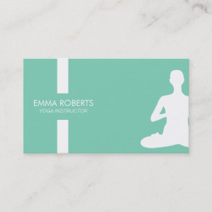 Yoga & Meditation Elegant Mint Green Modern Business Card
