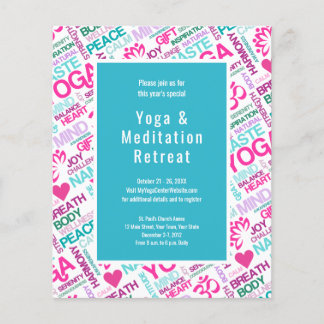 Yoga Meditation Event Retreat or Workshop Flyer