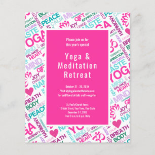Yoga Meditation Event Retreat or Workshop Flyer
