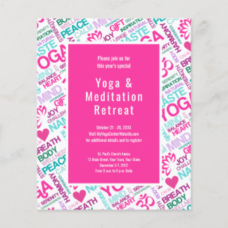 Yoga Meditation Event Retreat or Workshop Flyer