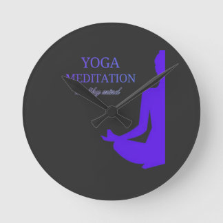 Yoga & Meditation for a Healthy Mind Round Clock