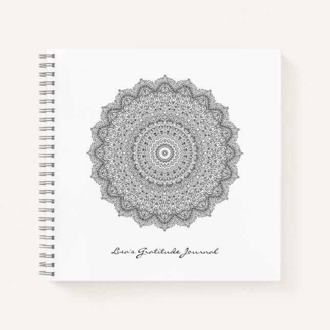 Yoga Meditation Gratitude Mandala Journal (Front)