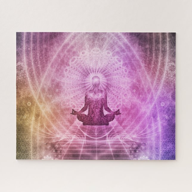 YOGA MEDITATION IN LOTUS POSITION JIGSAW PUZZLE (Horizontal)