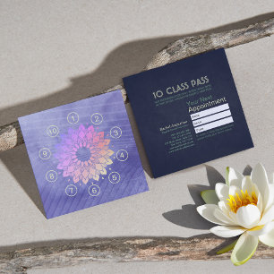 Yoga Meditation Instructor 10 Class Pass Loyalty Card