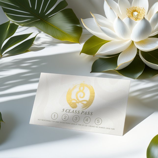 Yoga Meditation Instructor 5 Class Pass OM Loyalty Card (Creator Uploaded)