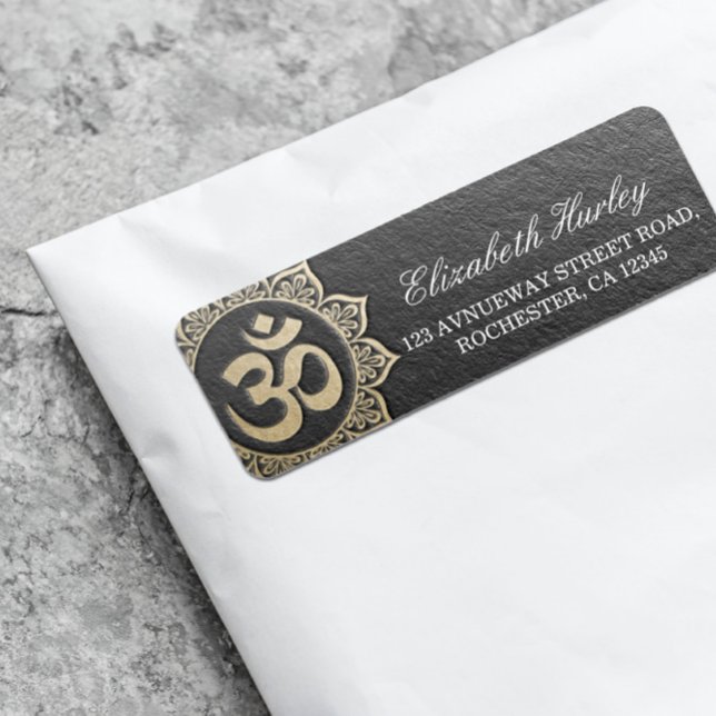 YOGA Meditation Instructor Black & Gold OM Mandala (Creator Uploaded)