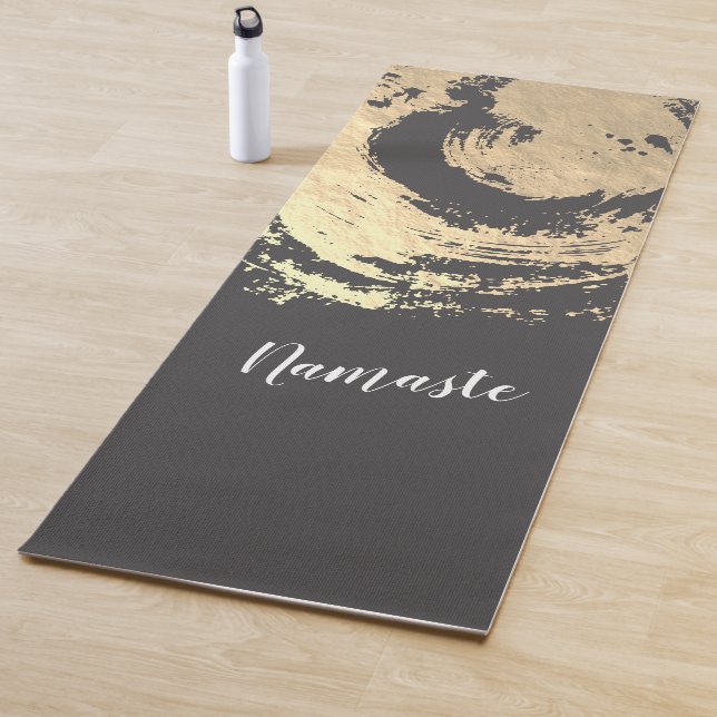 Yoga Meditation Instructor Black & Gold ZEN Symbol Yoga Mat (In Situ)