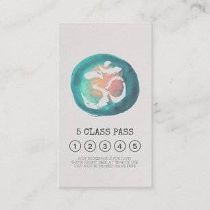 Yoga Meditation Instructor Class Pass Loyalty Card