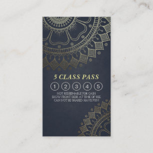 Yoga Meditation Instructor Class Pass Loyalty Card