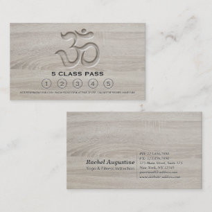 Yoga Meditation Instructor Class Pass Loyalty Card