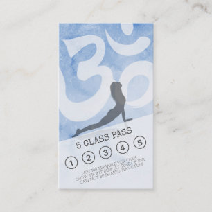 Yoga Meditation Instructor Class Pass Loyalty Card