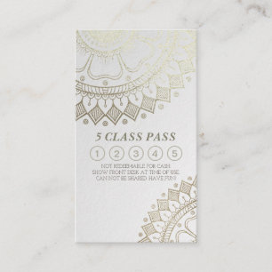 Yoga Meditation Instructor Class Pass Loyalty Card