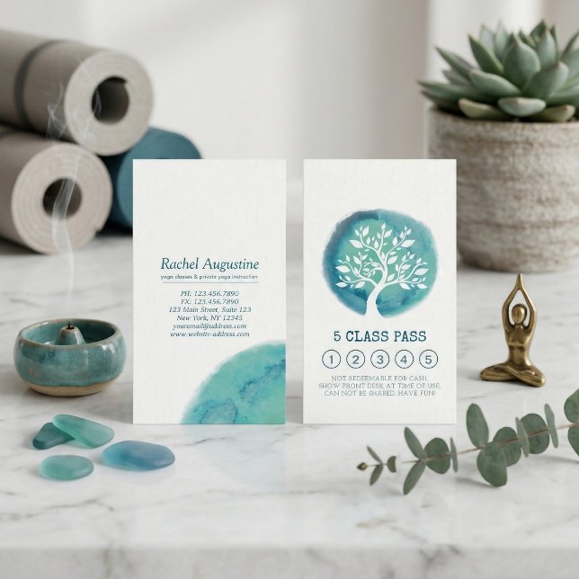 Yoga Meditation Instructor Class Pass Loyalty Card (Creator Uploaded)