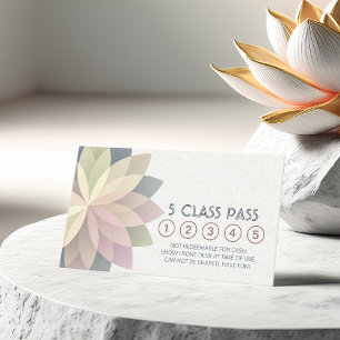 Yoga Meditation Instructor Class Pass Loyalty Card