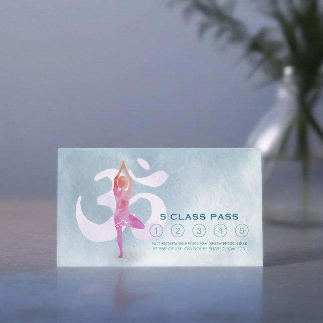 Yoga Meditation Instructor Class Pass Loyalty Card (Creator Uploaded)