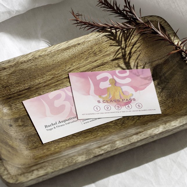 Yoga Meditation Instructor Class Pass Loyalty Card (Creator Uploaded)