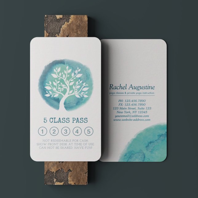 Yoga Meditation Instructor Class Pass Loyalty Card (Creator Uploaded)