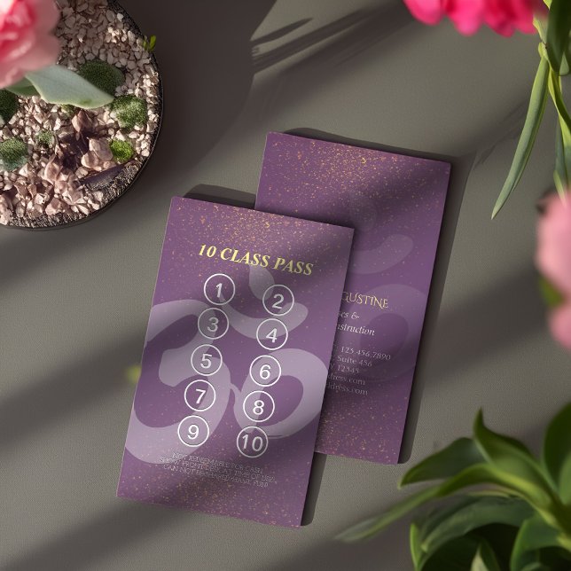 Yoga Meditation Instructor Class Pass Loyalty Card (Creator Uploaded)