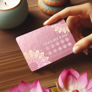 Yoga Meditation Instructor Class Pass Loyalty Card